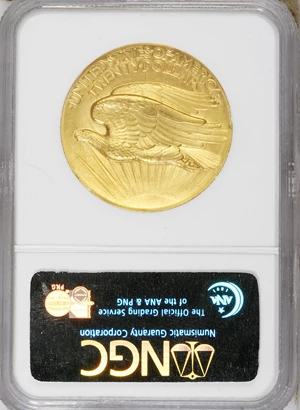 image for: 1907 $20 High Relief PR66 NGC. It is fairly well known that Augustus Saint-Gaudens, the "American Michelangelo," based his ...