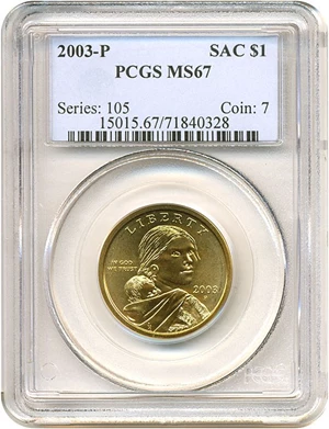 image for: 2003-P Sac $1 PCGS MS67