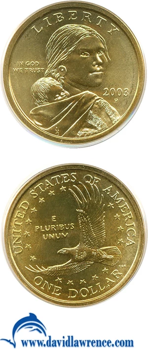 image for: 2003-P Sac $1 PCGS MS67