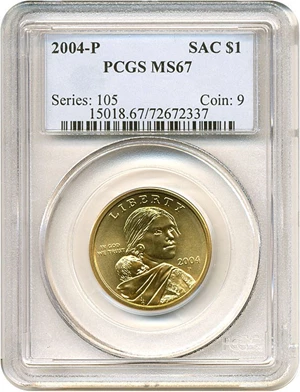 image for: 2004-P Sac $1 PCGS MS67