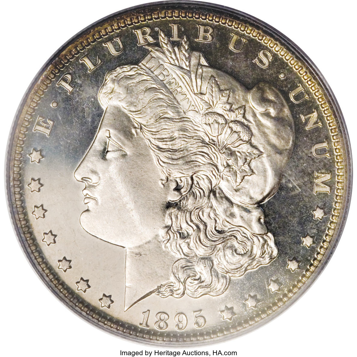 image for: 1895 $1 PR66 Deep Cameo PCGS. Among proof Morgan dollars, the 1895 is the date with the most ...