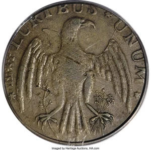 image for: 1787 PIECE Immunis Columbia Piece, Eagle Reverse XF45 PCGS. Crosby Pl. VIII, 8. Breen-1137. Medium brown and without the us...