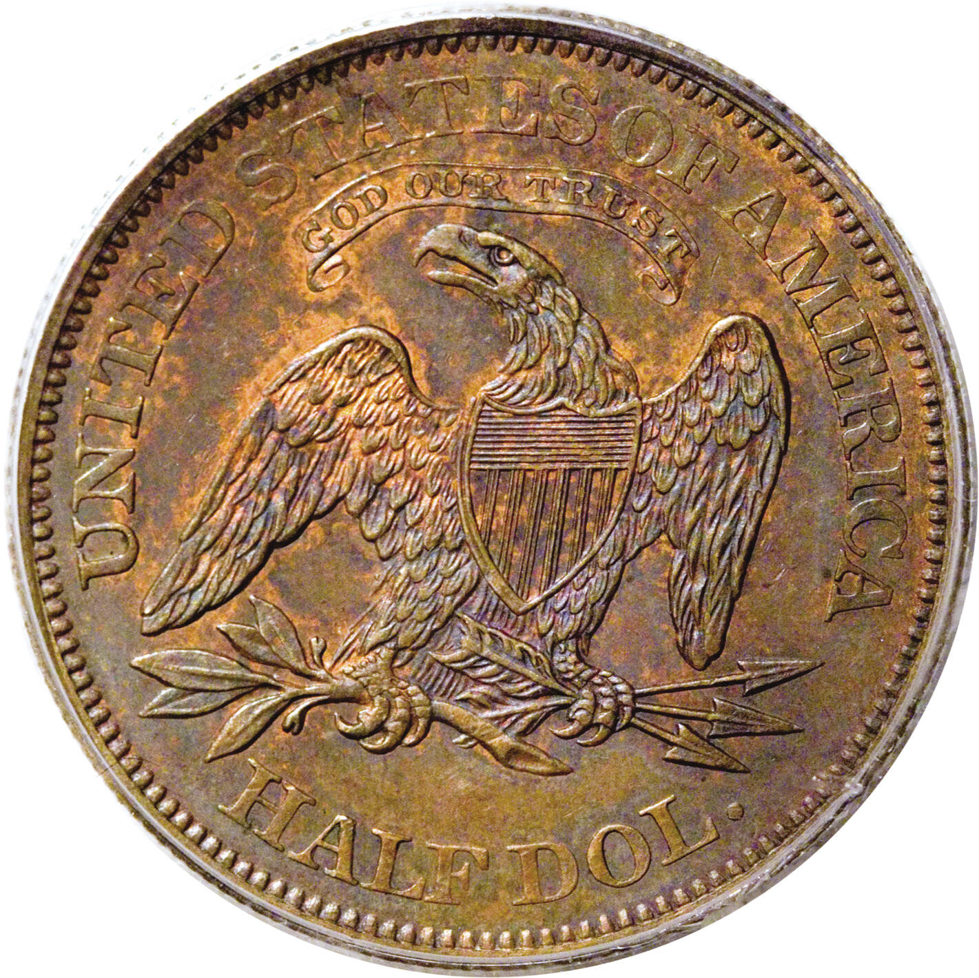 image for: 1862 50C Half Dollar, Judd-294, Pollock-352, Low R.7, PR63 Brown PCGS. The design is similar to that used on regular issue ...