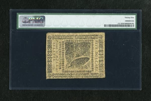 image for: Continental Currency May 10, 1775 $5 PMG Very Fine 25. This is a nice circulated example with signatures that are still disc...