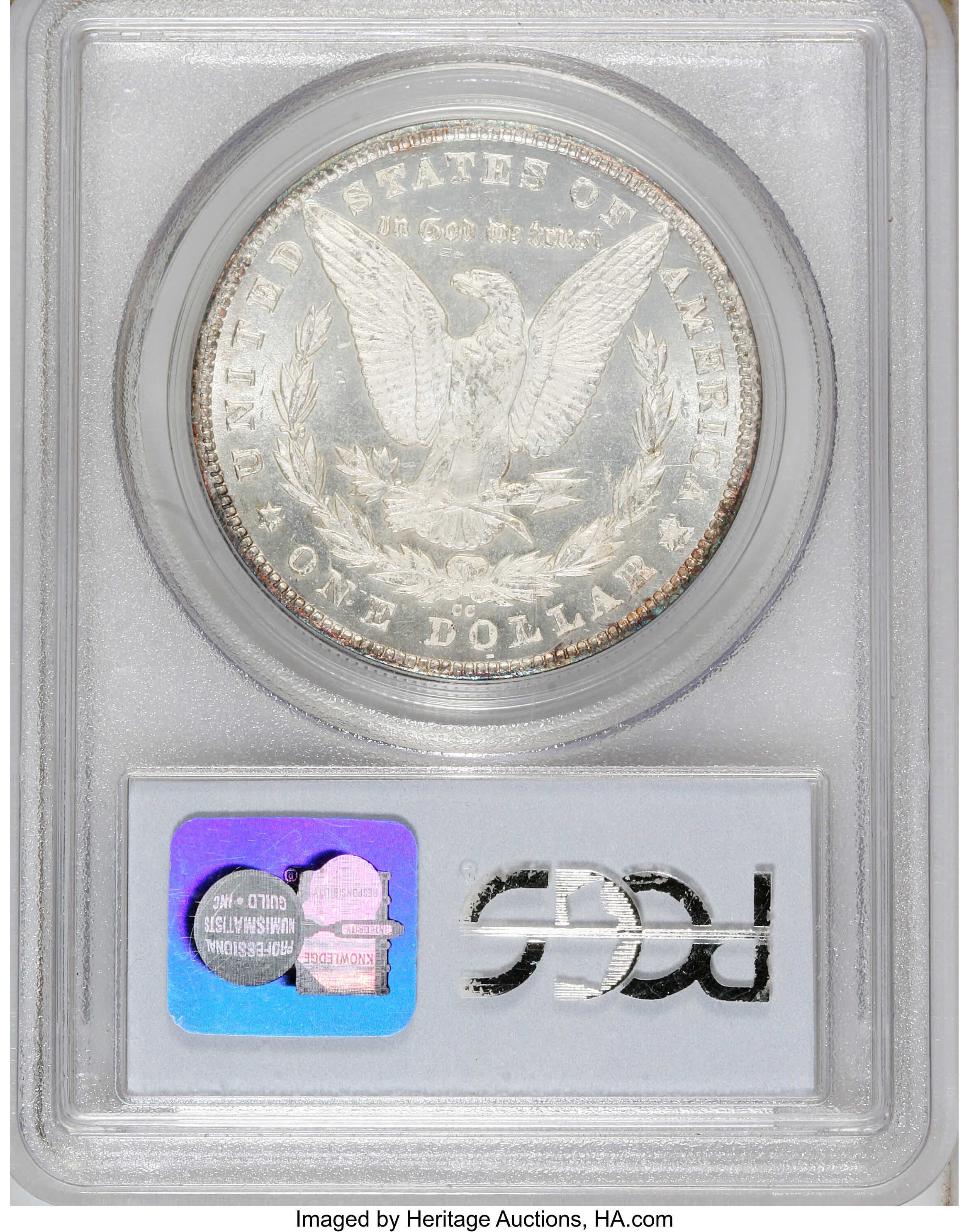 image for: 1880-CC $1 8 Over High 7 MS64 Prooflike PCGS. PCGS Population (29/7). NGC Census: (0/0).   (#7103)...