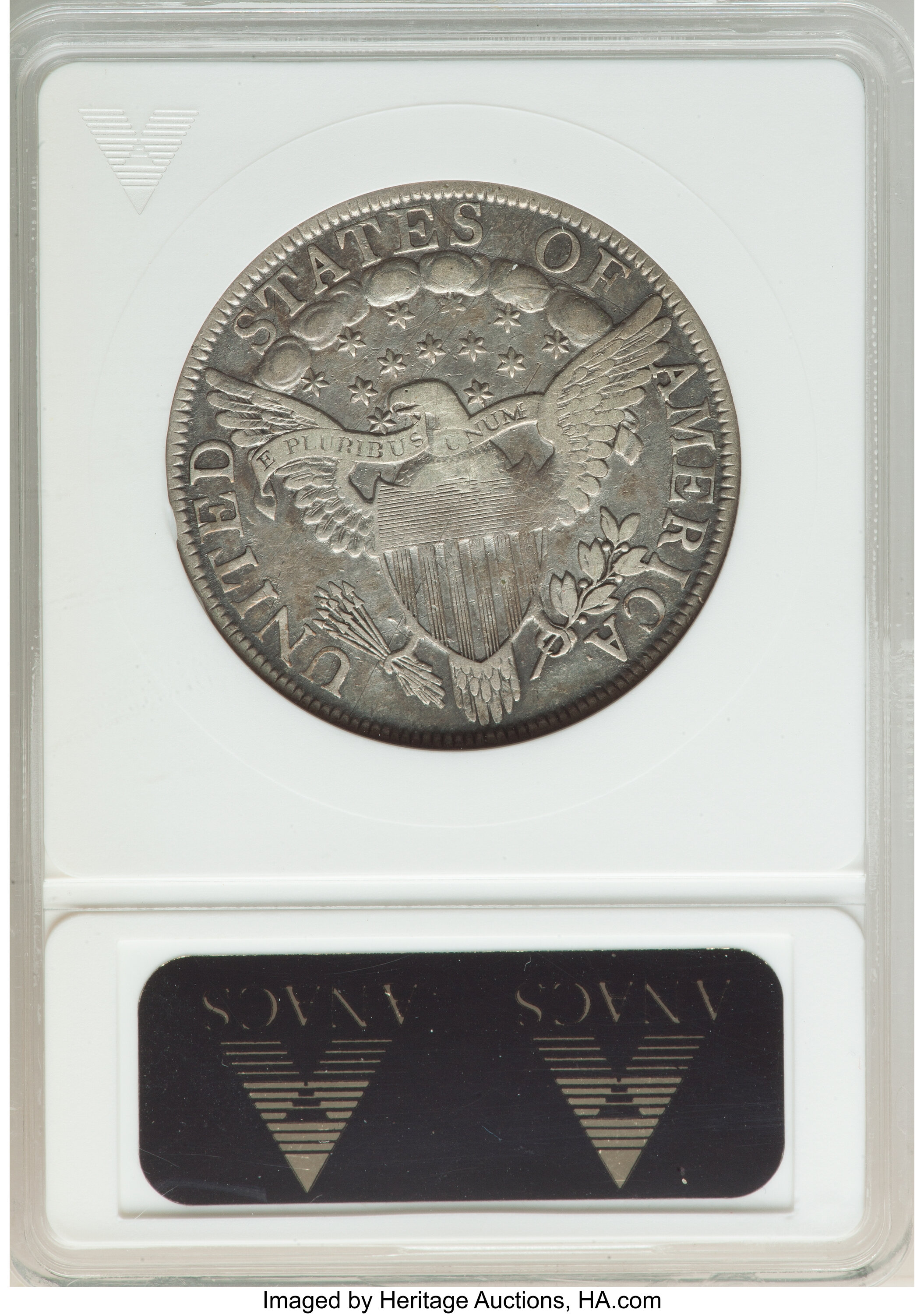 image for: 1803 50C Large 3, Large Reverse Stars, O-101, T-3, R.2, -- Cleaned, Scratched -- ANACS. XF40 Details....