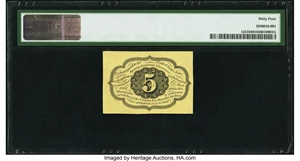 image for: Fr. 1231 5¢ First Issue PMG Choice Uncirculated 64....