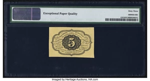 image for: Fr. 1231 5¢ First Issue PMG Choice Uncirculated 63 EPQ....