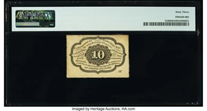 image for: Fr. 1240 10¢ First Issue PMG Choice Uncirculated 63....