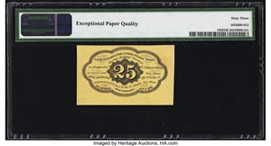 image for: Fr. 1282 25¢ First Issue PMG Choice Uncirculated 63 EPQ....
