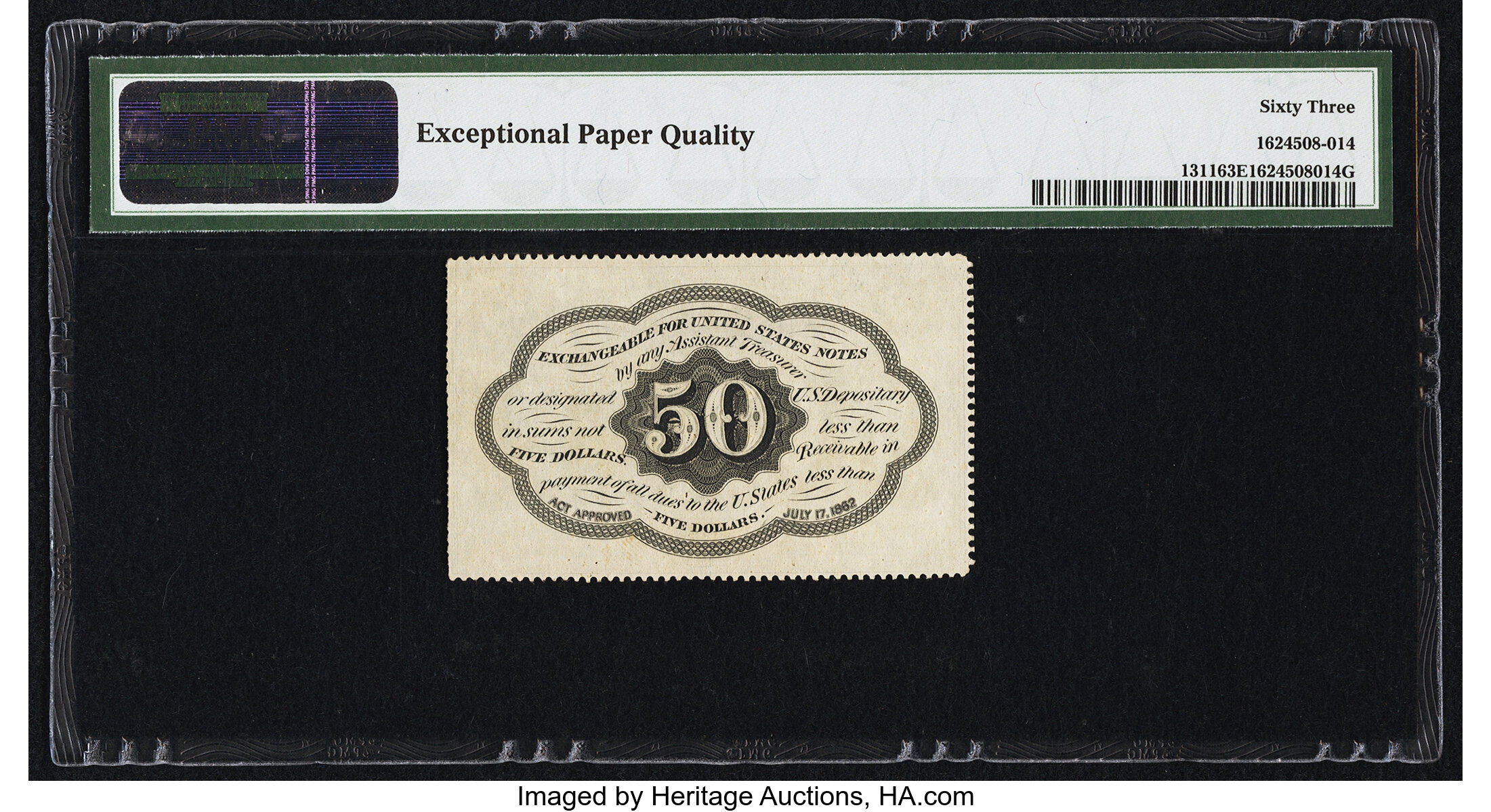 image for: Fr. 1311 50¢ First Issue PMG Choice Uncirculated 63 EPQ....