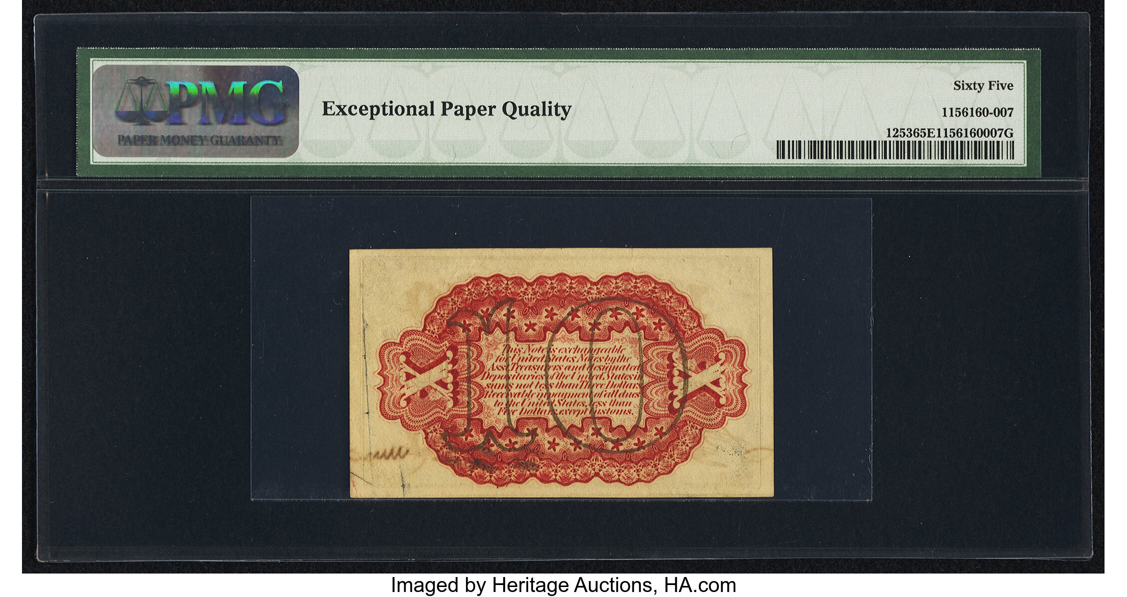 image for: Fr. 1253 10¢ Third Issue PMG Gem Uncirculated 65 EPQ....