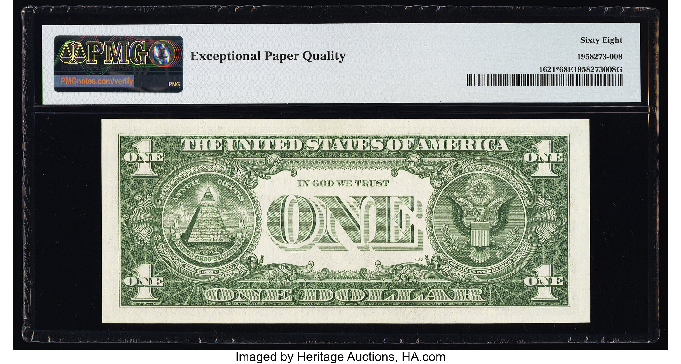 image for: Fr. 1621* $1 1957B Silver Certificate Star. PMG Superb Gem Unc 68 EPQ....