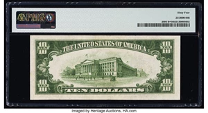 image for: Fr. 2006-B* $10 1934A Federal Reserve Star Note. PMG Choice Uncirculated 64....