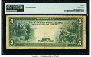 image for: Fr. 804 $5 1918 Federal Reserve Bank Note PMG Very Fine 20....