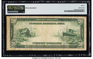 image for: Fr. 1005 $20 1914 Federal Reserve Note PMG Choice Fine 15....