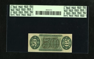 image for: Fr. 1364 50c Third Issue Justice PCGS Choice About New 58. The minute amount of handling cannot be seen through the third-pa...