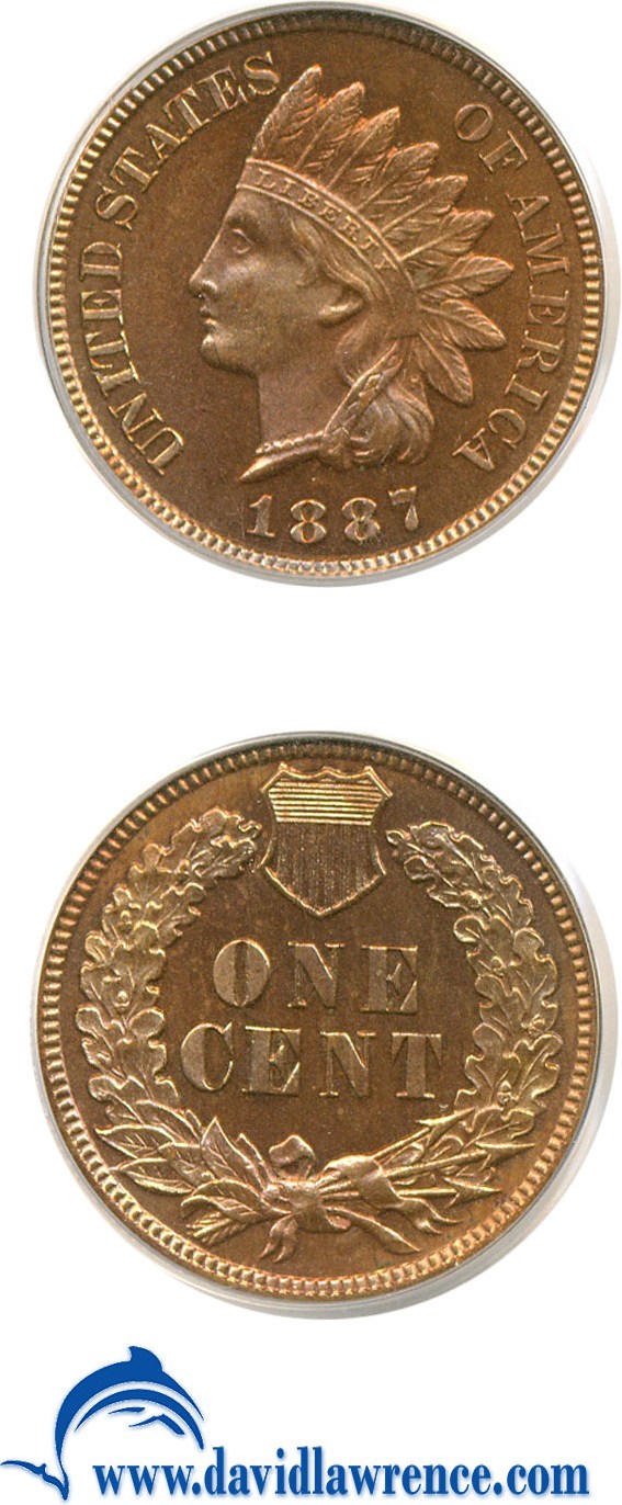image for: 1887 1c  PCGS Proof 64 RD
