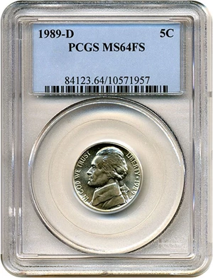 image for: 1989-D 5c PCGS MS64 FS
