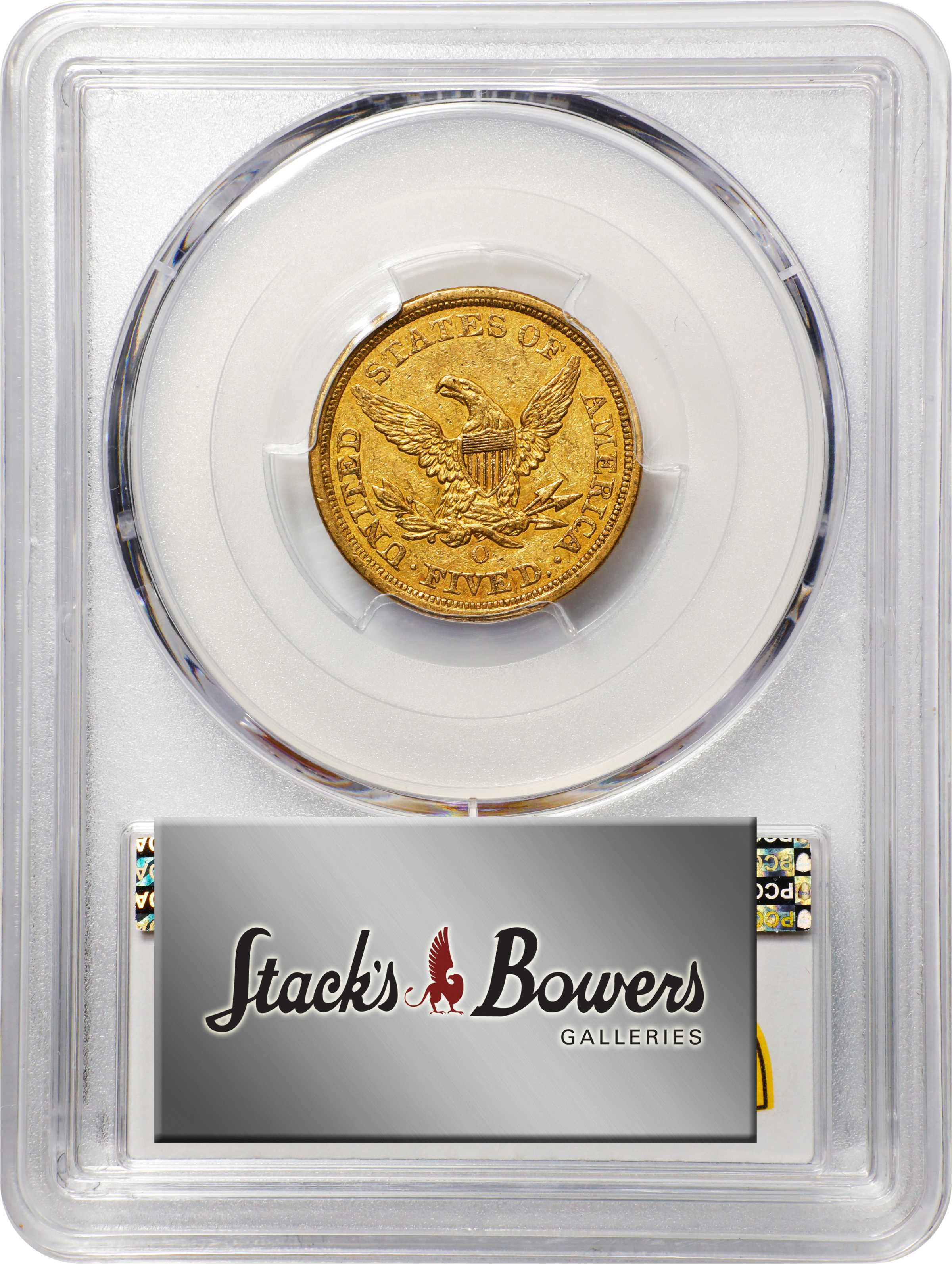 image for: 1856-O Liberty Head Half Eagle. Winter-1, the only known dies. AU-58 (PCGS). CAC.