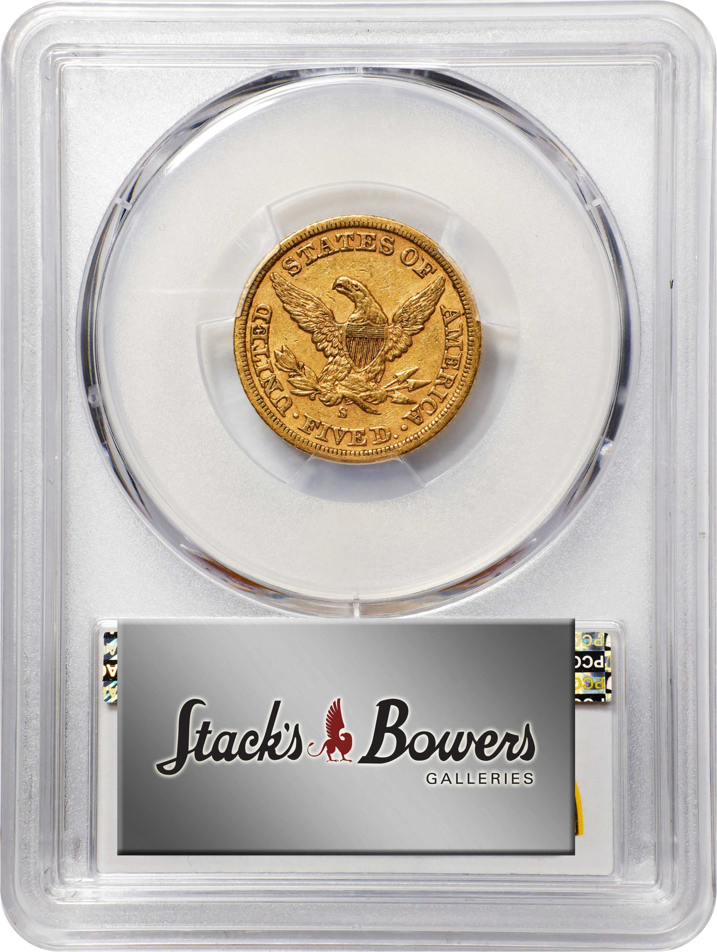 image for: 1862-S Liberty Head Half Eagle. AU-53 (PCGS).