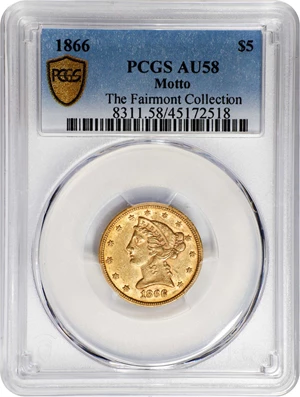 image for: 1866 Liberty Head Half Eagle. AU-58 (PCGS).