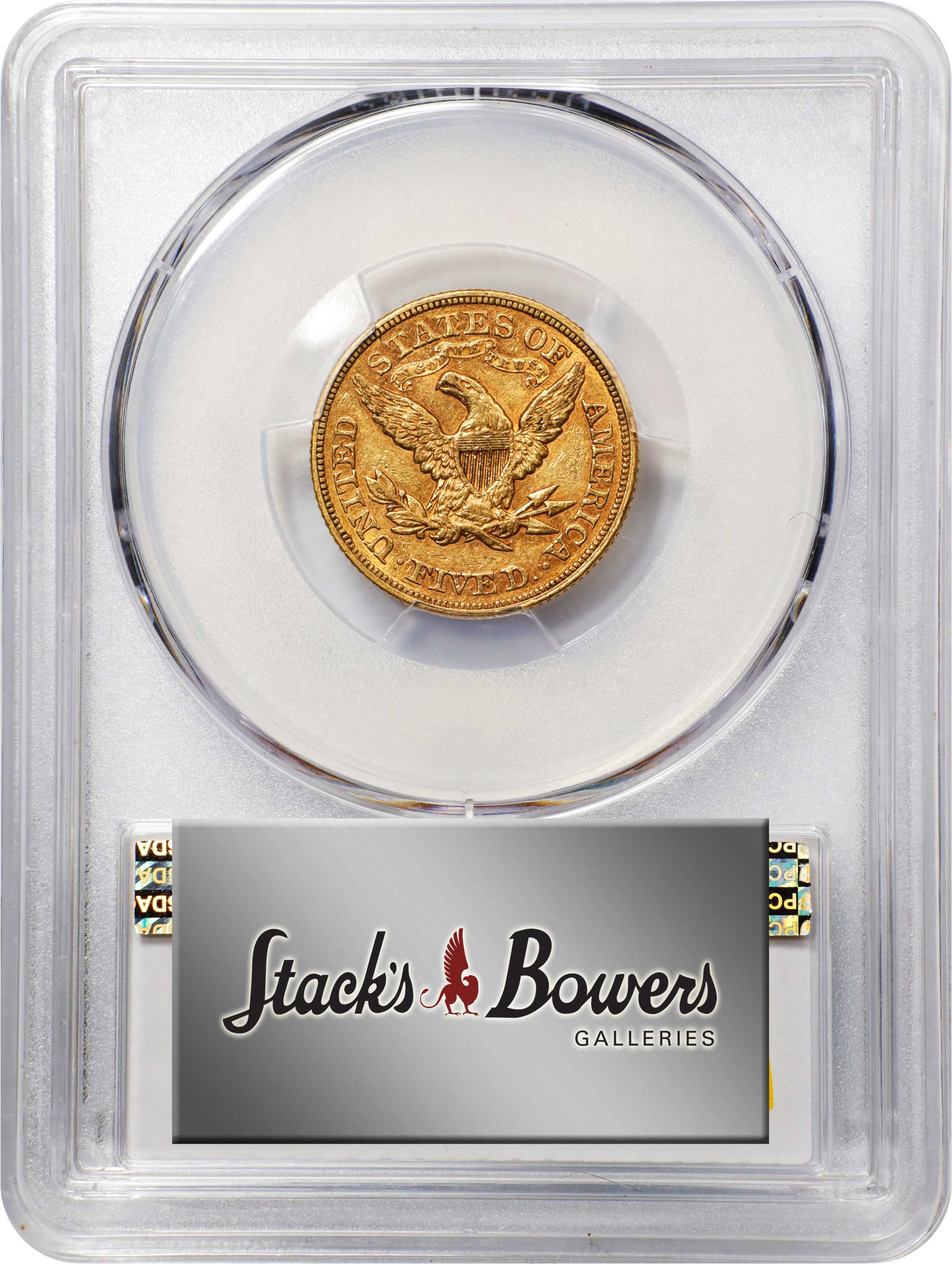 image for: 1876 Liberty Head Half Eagle. AU-58 (PCGS). CAC.