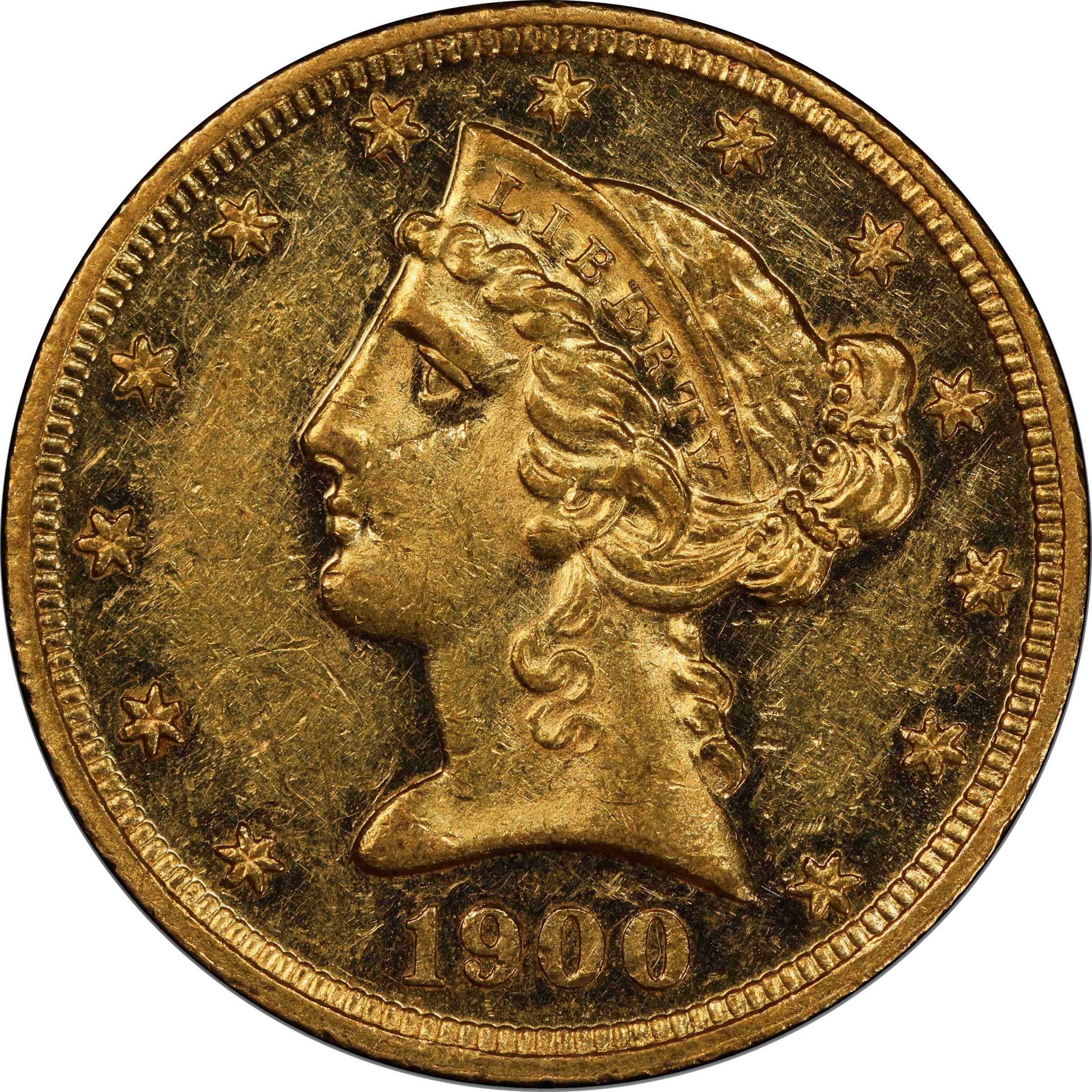 image for: 1900 Liberty Head Half Eagle. JD-1, the only known dies. Rarity-4. Proof-55 (PCGS). CAC.