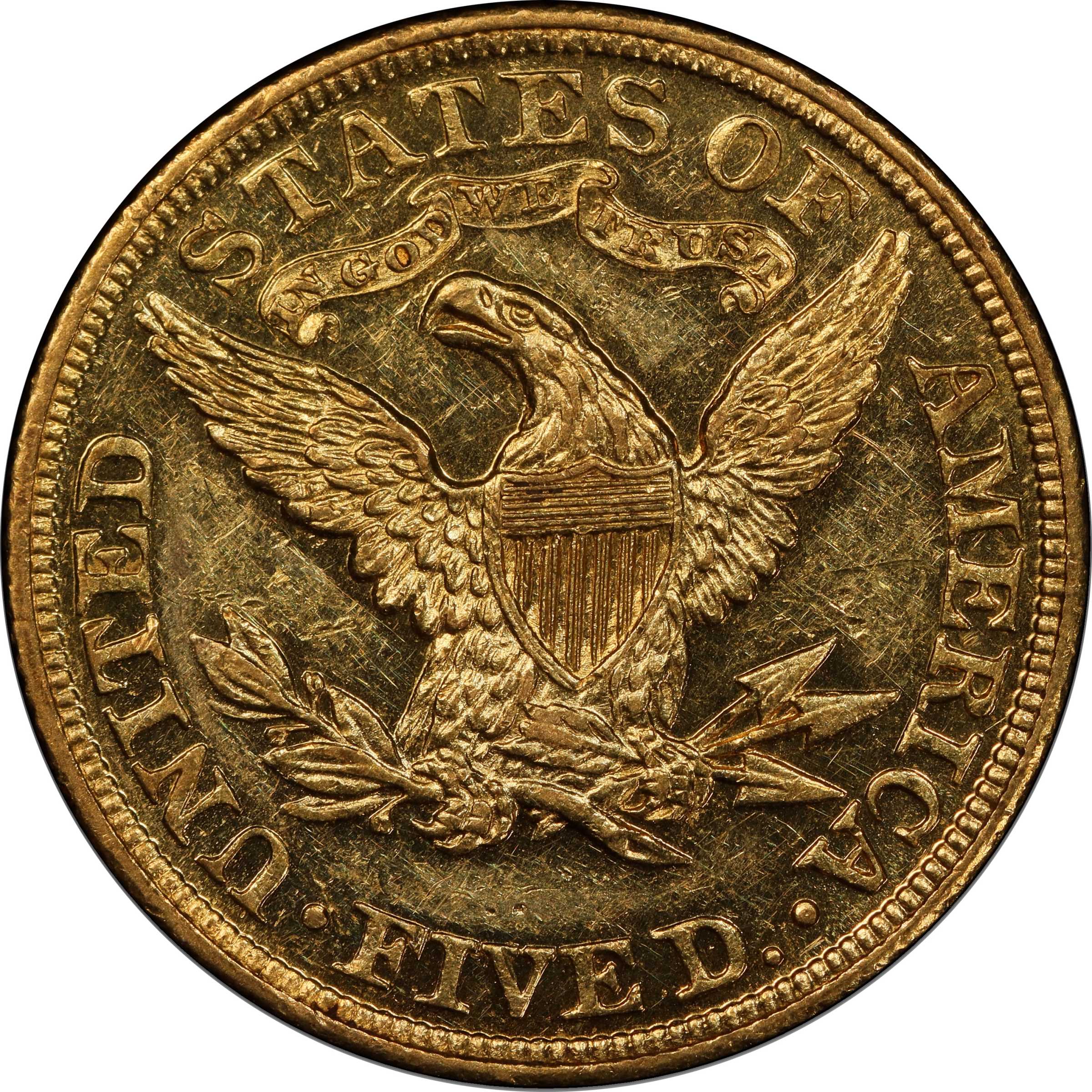 image for: 1905 Liberty Head Half Eagle. JD-1, the only known dies. Rarity-5. Proof-58 (PCGS). CAC.