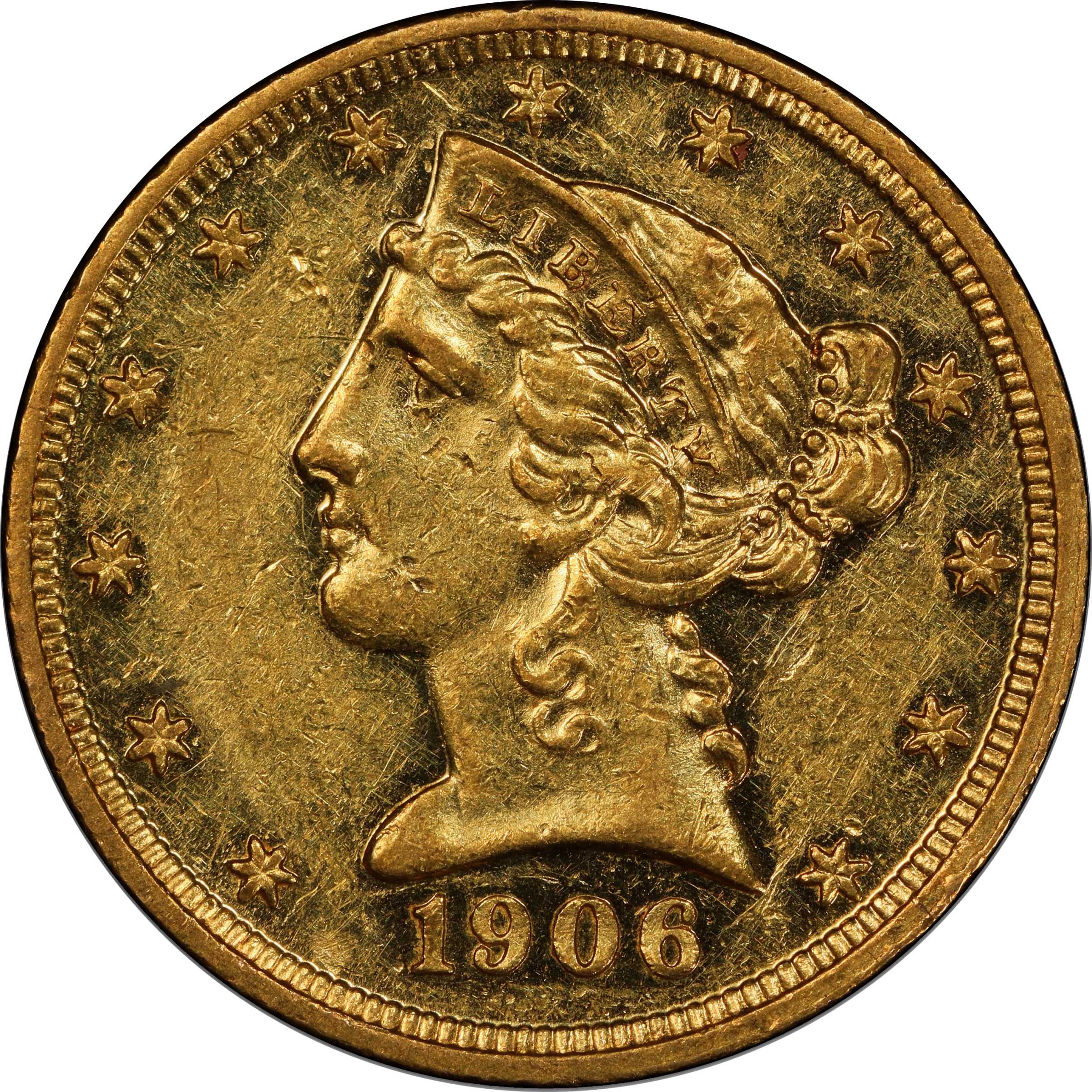image for: 1906 Liberty Head Half Eagle. JD-1, the only known dies. Rarity-5. Proof-55 (PCGS). CAC.