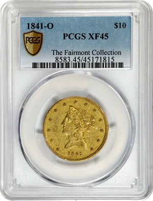 image for: 1841-O Liberty Head Eagle. Winter-1, the only known dies. EF-45 (PCGS).