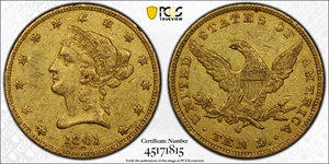 image for: 1841-O Liberty Head Eagle. Winter-1, the only known dies. EF-45 (PCGS).