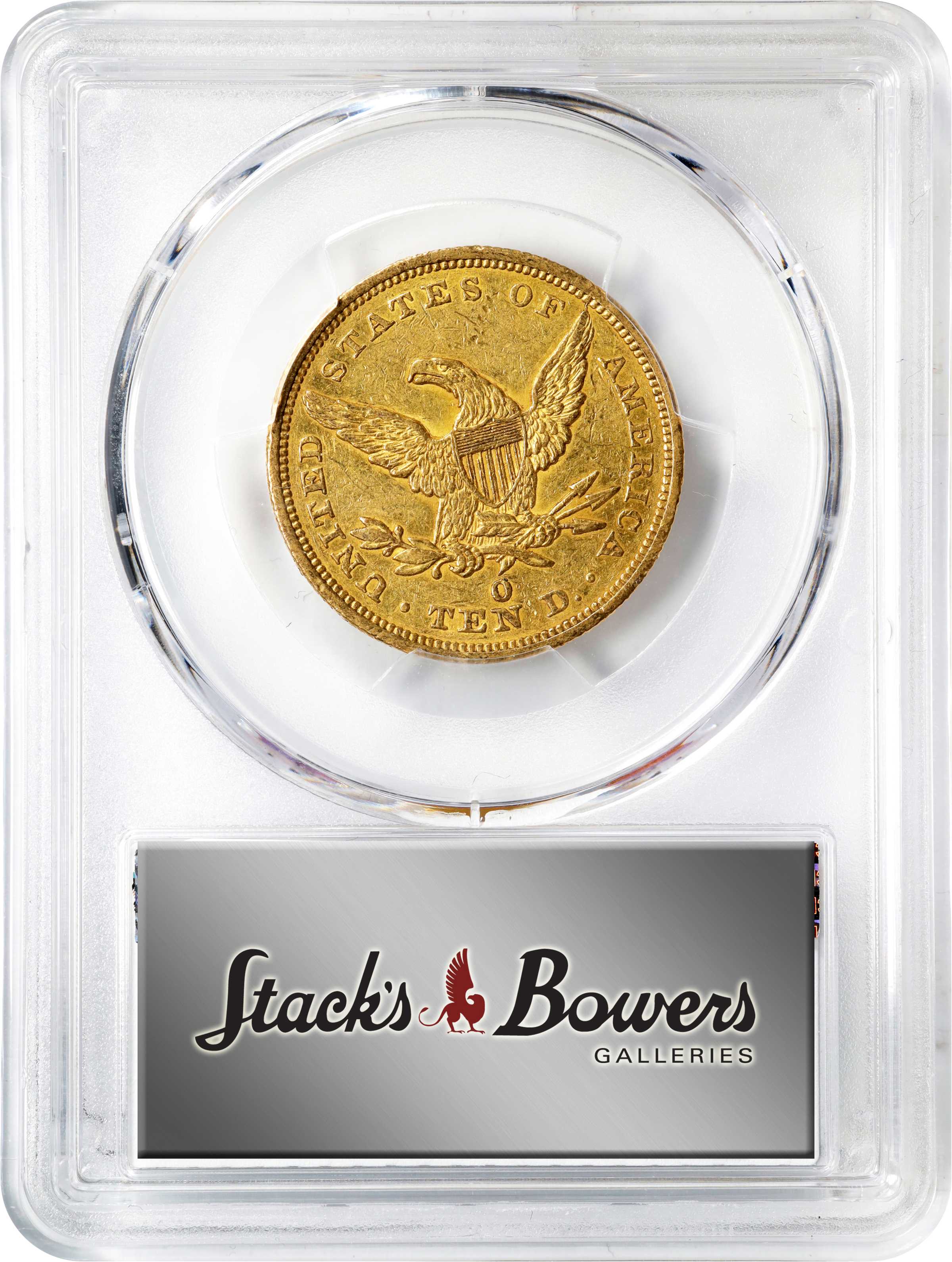 image for: 1845-O Liberty Head Eagle. Winter-1. Repunched Date. AU-53 (PCGS).