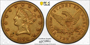 image for: 1860-S Liberty Head Eagle. VF-25 (PCGS).