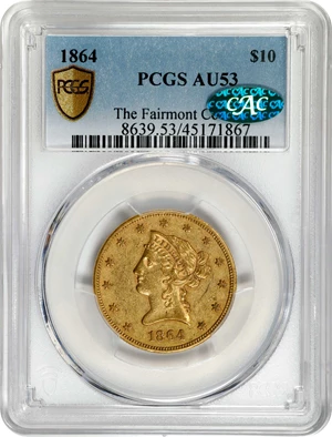 image for: 1864 Liberty Head Eagle. AU-53 (PCGS). CAC.