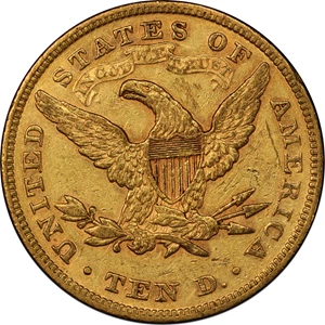 image for: 1872 Liberty Head Eagle. AU-50 (PCGS). CAC.