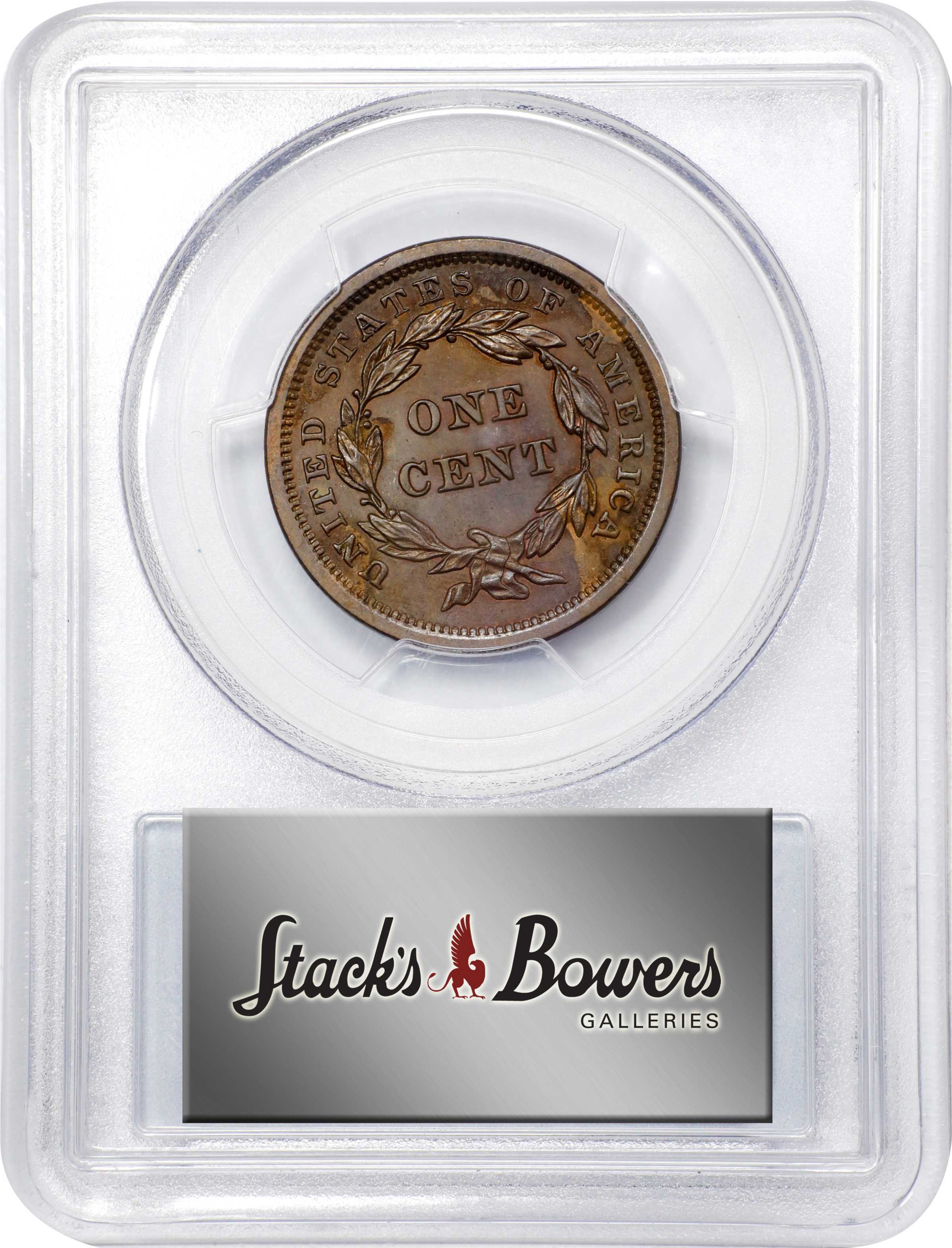 image for: 1841 Braided Hair Cent. N-1. Rarity-5. Proof-64 BN (PCGS).