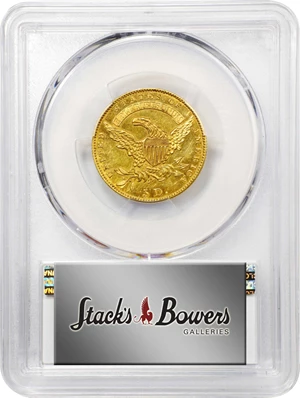 image for: 1829 Capped Head Left Half Eagle. Reduced Diameter. BD-2. Rarity-7. MS-62 (PCGS). CAC.