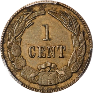 image for: 1861 Confederate Cent. Original. Breen-8005. Copper-Nickel. Specimen-58 (PCGS). CAC.