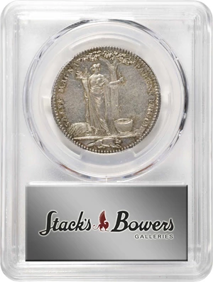 image for: 1796 Castorland Medal, or Jeton. Original. Lecompte-195, W-9100. Silver. Reeded Edge. MS-62 (PCGS).