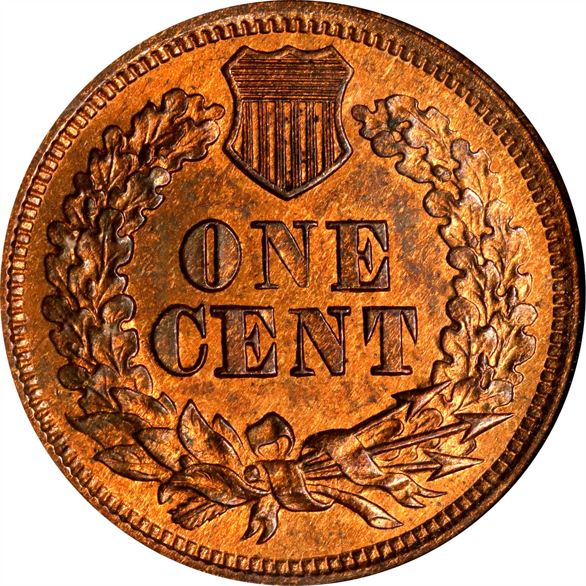 image for: 1869/69 Indian Cent. Snow-3, FS-301. Repunched Date. MS-65 RB (NGC).