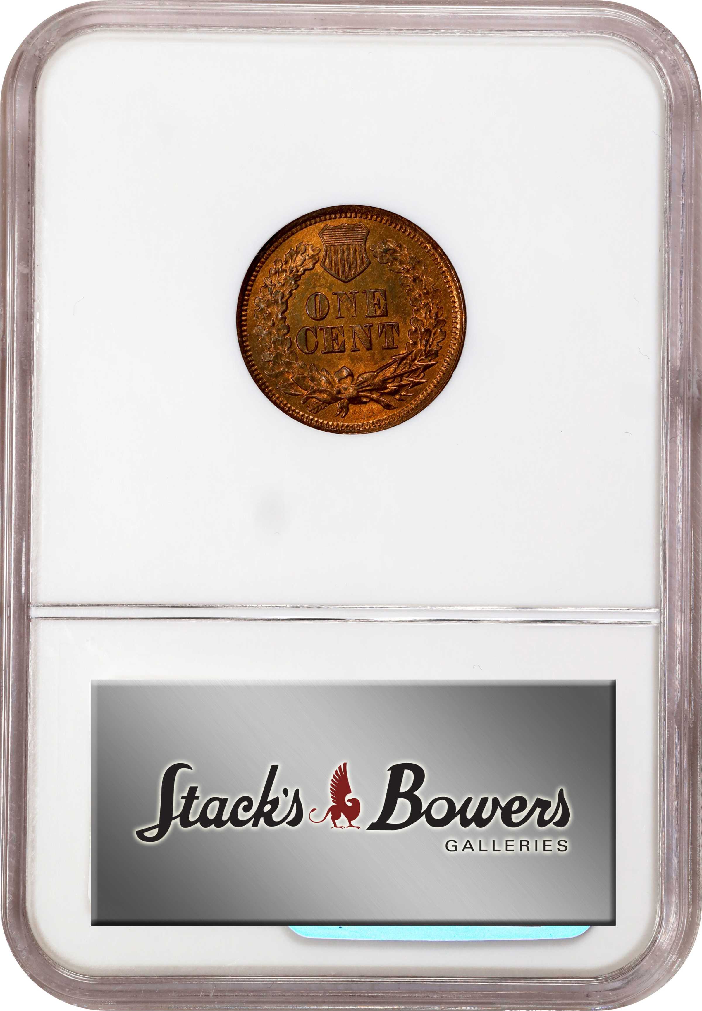 image for: 1869/69 Indian Cent. Snow-3, FS-301. Repunched Date. MS-65 RB (NGC).