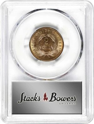 image for: 1870 Two-Cent Piece. MS-64 RD (PCGS).
