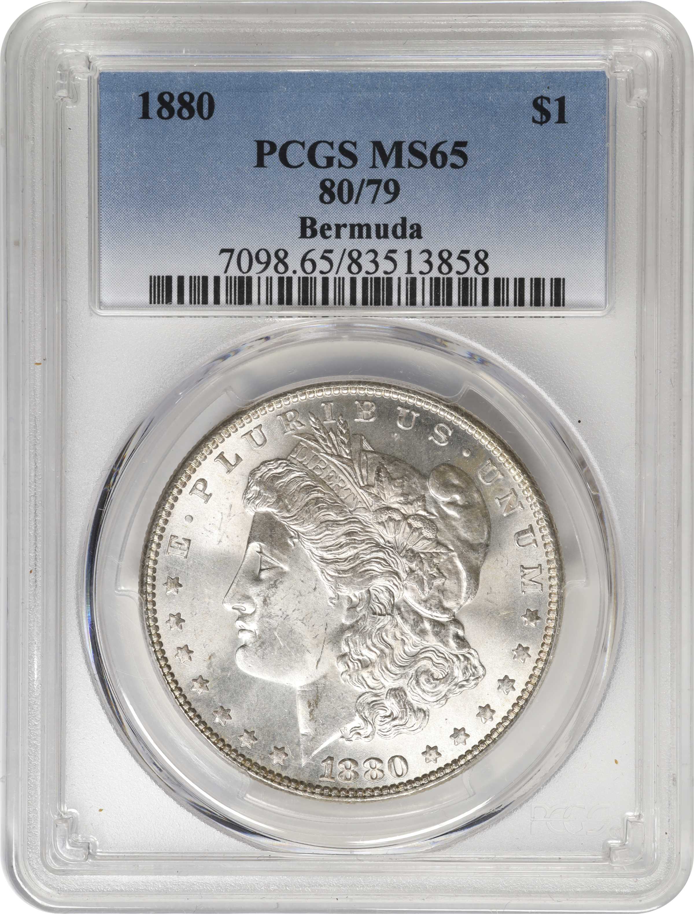 image for: 1880/79 Morgan Silver Dollar. MS-65 (PCGS).