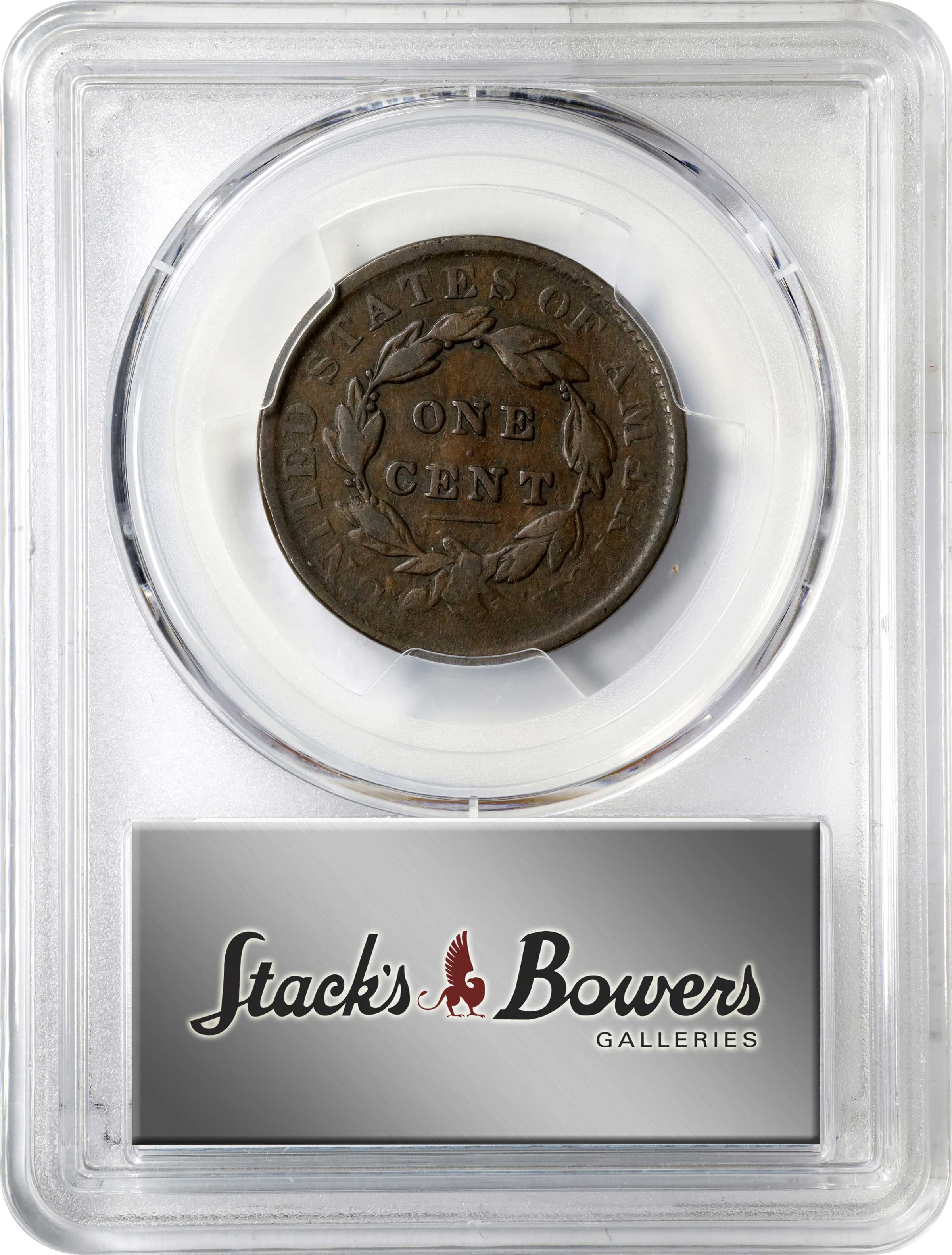 image for: 1834 Matron Head Cent. N-5. Large 8 and Stars, Medium Letters. Fine-12 (PCGS).