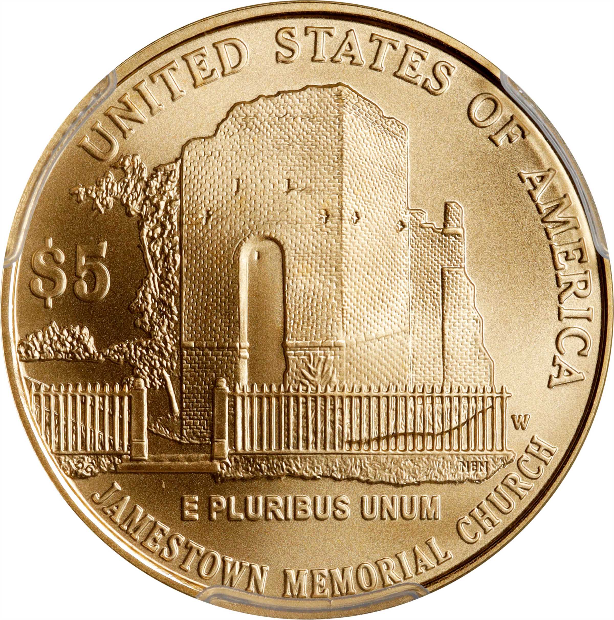 2007 W Jamestown 400th Anniversary Gold $5 MS Values | Greysheet