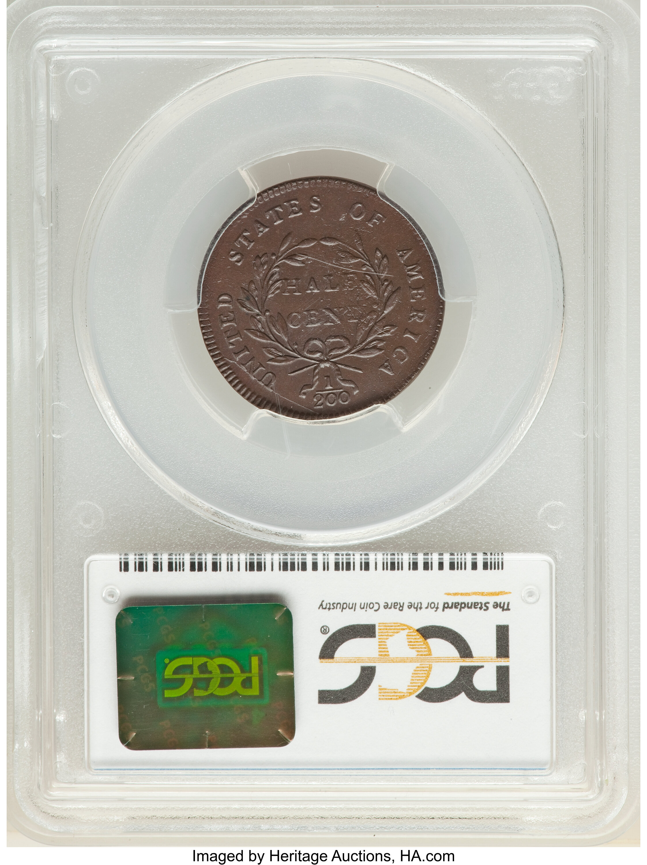 1797 1/2c Plain Edge, Centered Head MS BN AU53 BN thumbnail 8