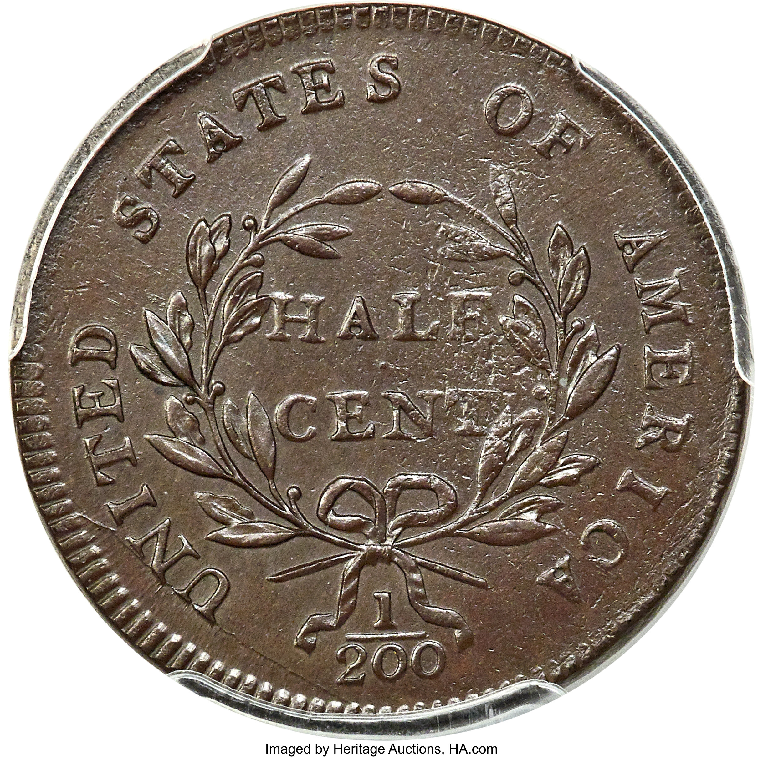 1797 1/2c Plain Edge, Centered Head MS BN AU53 BN thumbnail 9