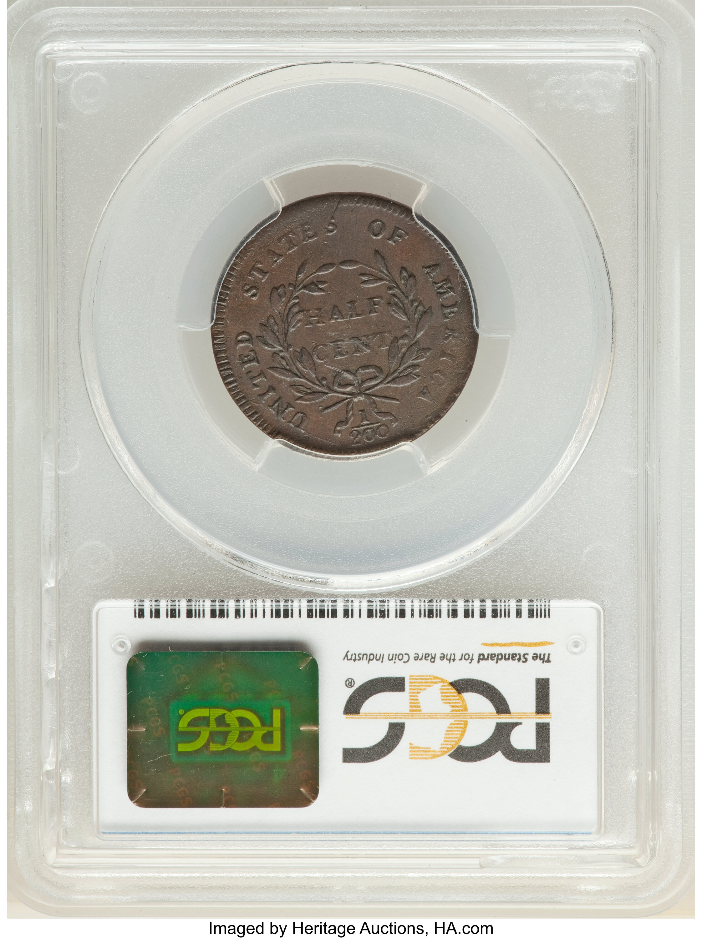 image for: 1797 Centered Head, Plain Edge, B-2c, C-2, R.5 -- Stuck over a Talbot, Allum & Lee Cent -- AU55 PCGS. Our EAC Grade AU50....
