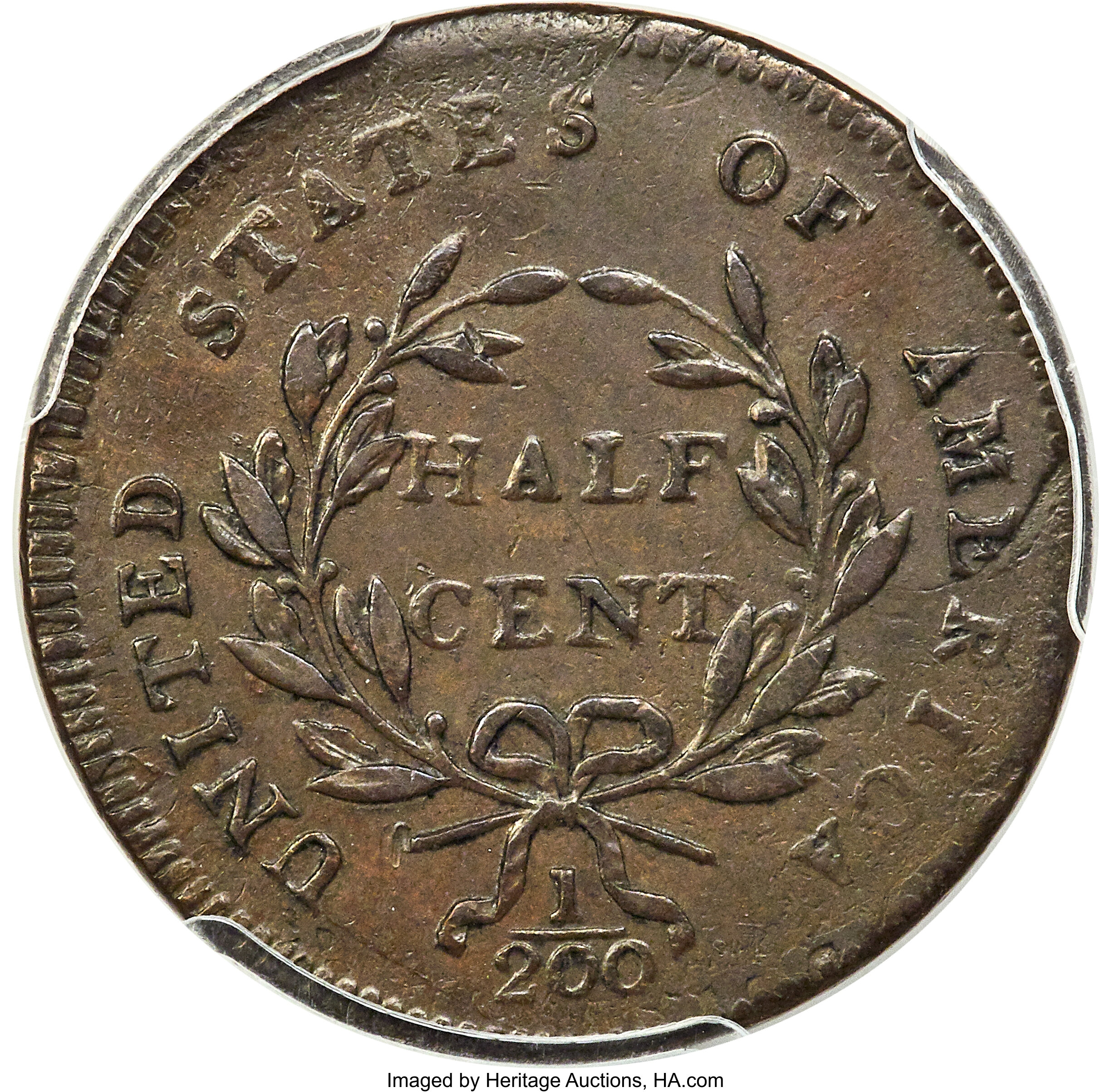 image for: 1797 Centered Head, Plain Edge, B-2c, C-2, R.5 -- Stuck over a Talbot, Allum & Lee Cent -- AU55 PCGS. Our EAC Grade AU50....